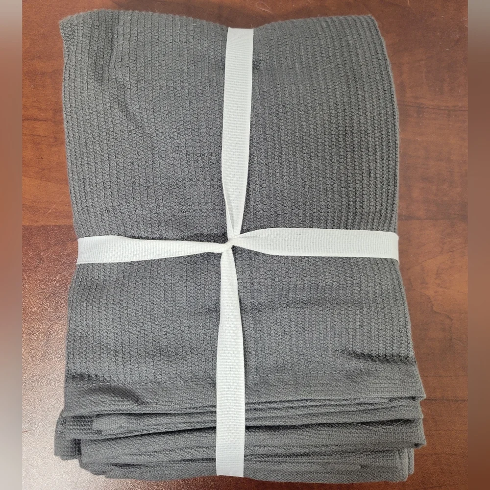 Room Essentials Dark Gray Kitchen Towels 6 Pk Nwt